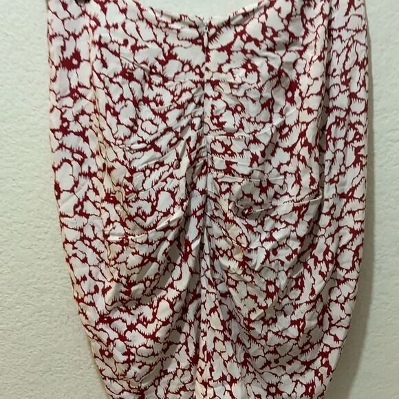 ISABEL MARANT 100% viscose Crepe Mini Skirt In Raspberry 36 - Picture 6 of 14